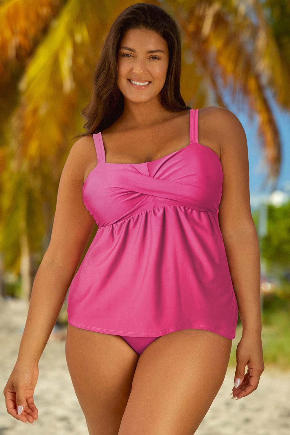 Full Size Adjustable Strap Tankini Set - Hovatok