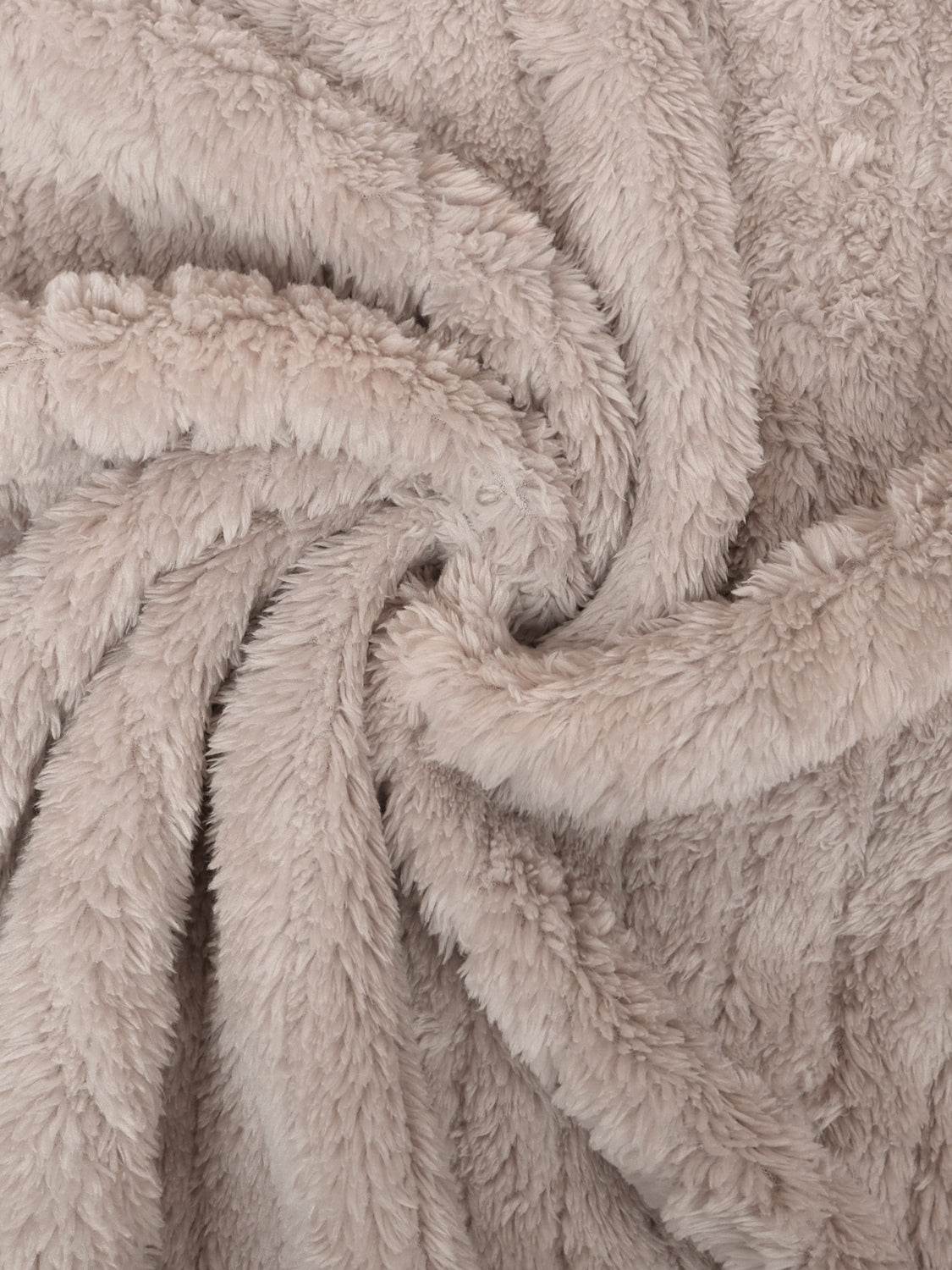 Plus Size Open Front Long Sleeve Hooded Fuzzy Jacket - Hovatok