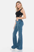 Judy Blue Full Size Tummy Control Cut Hem Flare Jeans - Hovatok