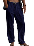 Men's Full Size Drawstring Straight Leg Pants Plus Size - Hovatok