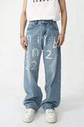 Men's Graffiti Wide Leg Jeans - Hovatok
