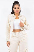American Bazi Laced Back Cropped Jacket - Hovatok