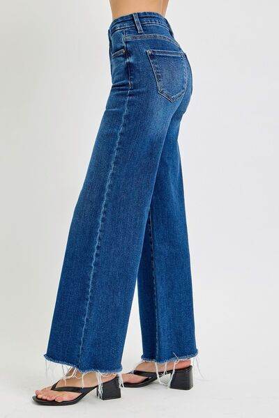 RISEN Tummy Control High Rise Wide Leg Jeans - Hovatok