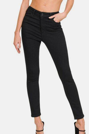 Zenana High Rise Skinny Jeans with Pockets - Hovatok