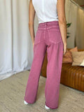 RFM Full Size High Rise Garment Dye Wide Leg Jeans - Hovatok
