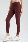 Wide Waistband Slim Fit Active Leggings - Hovatok