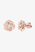 Adored Moissanite Flower 925 Sterling Silver Earrings - Hovatok
