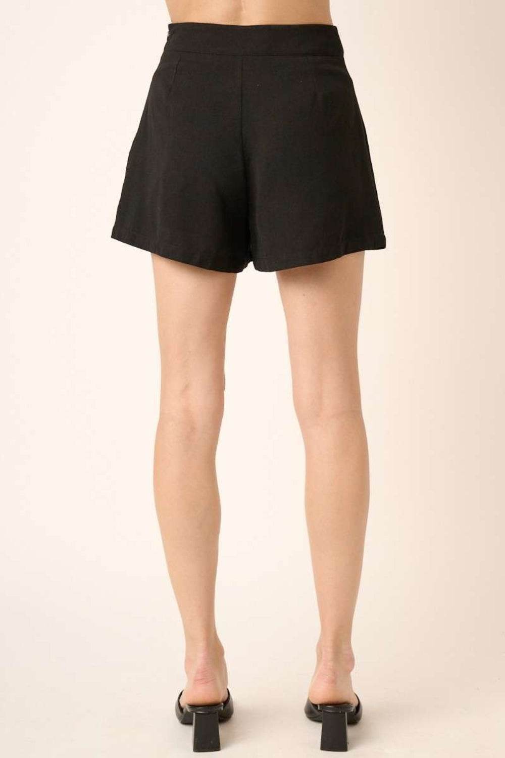 Mittoshop Side Invisible Zipper Pleated Shorts - Hovatok