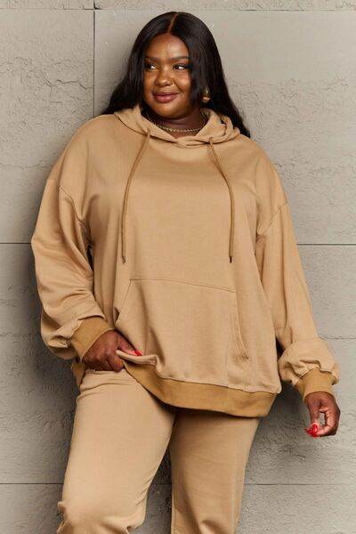 Full Size Drawstring Long Sleeve Hoodie - Hovatok