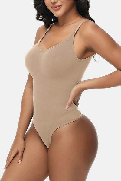 Spaghetti Strap Tummy Control Bodysuit - Hovatok