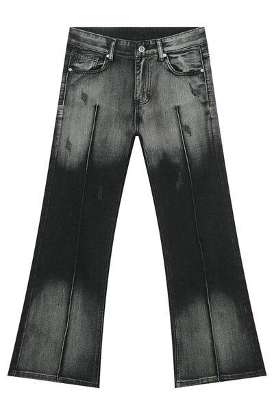Pocketed High Waist Jeans - Hovatok