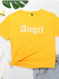 Perfee ANGEL Round Neck Short Sleeve T-Shirt - Hovatok