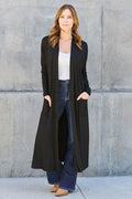 Basic Bae Full Size Open Front Long Sleeve Cover Up - Hovatok