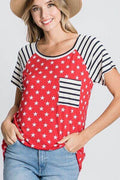 Heimish Full Size Star & Striped Round Neck Short Sleeve T-Shirt Plus Size - Hovatok