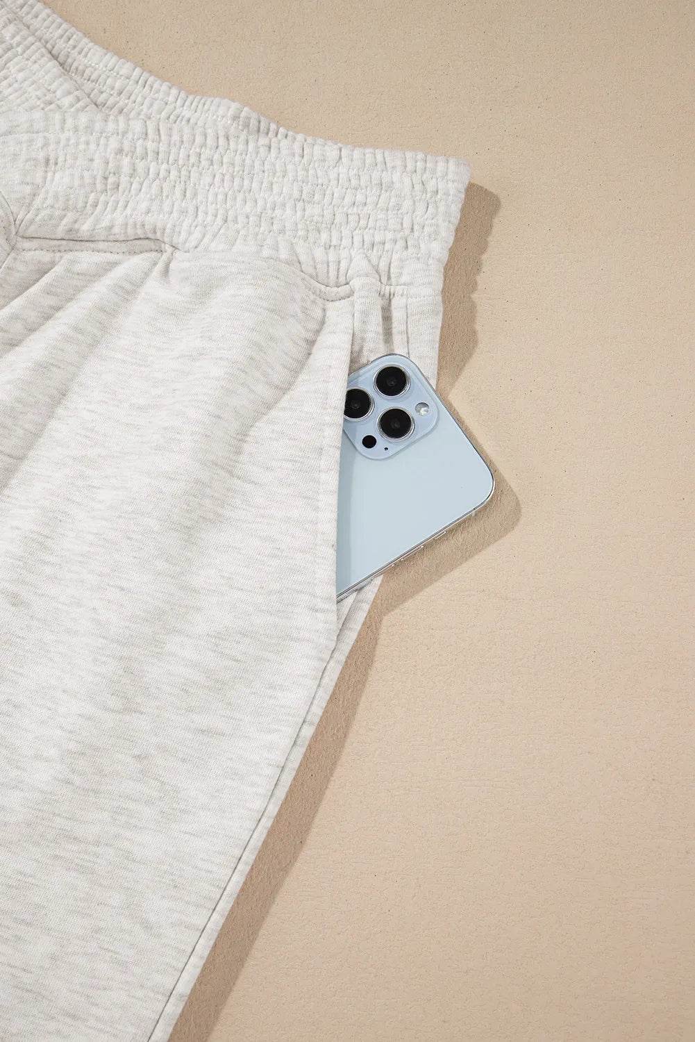 Elastic Waist Active Pants with Pockets - Hovatok