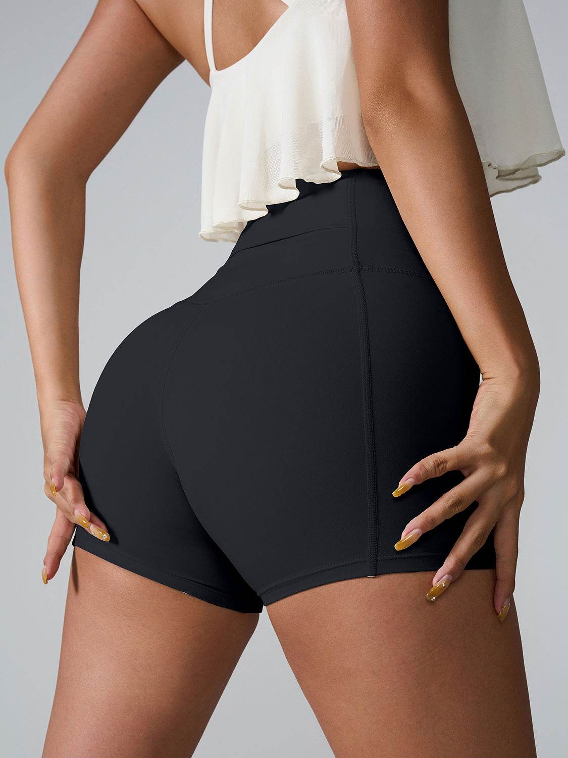 High Waist Active Shorts - Hovatok