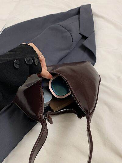 PU Leather Moon Shape Shoulder Bag - Hovatok