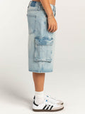Mid-Rise Waist Denim Shorts with Pockets - Hovatok