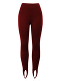 Ribbed Mid Waist Leggings - Hovatok