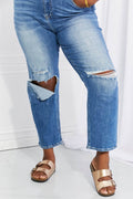 RISEN Full Size Emily High Rise Relaxed Jeans - Hovatok