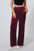 Drawstring Waist Wide Leg Active Pants - Hovatok