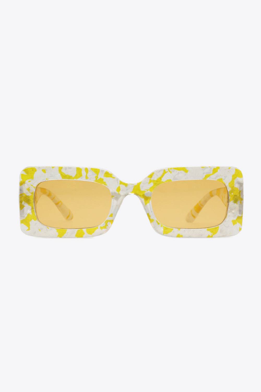 Tortoiseshell Rectangle Polycarbonate Sunglasses - Hovatok