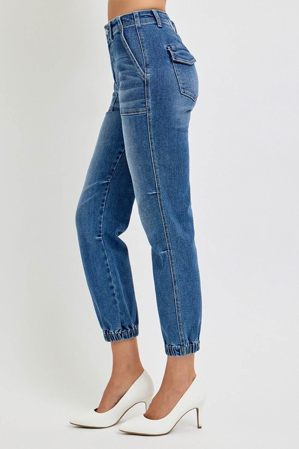 RISEN Full Size High Rise Ankle Jogger Jeans - Hovatok