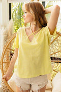 BiBi Tied Detail Short Sleeve T-Shirt - Hovatok