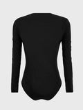 Round Neck Long Sleeve Bodysuit - Hovatok