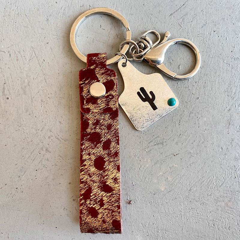 Genuine Leather Alloy Keychain - Hovatok