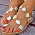 Daisy Open Toe Flat Sandals - Hovatok