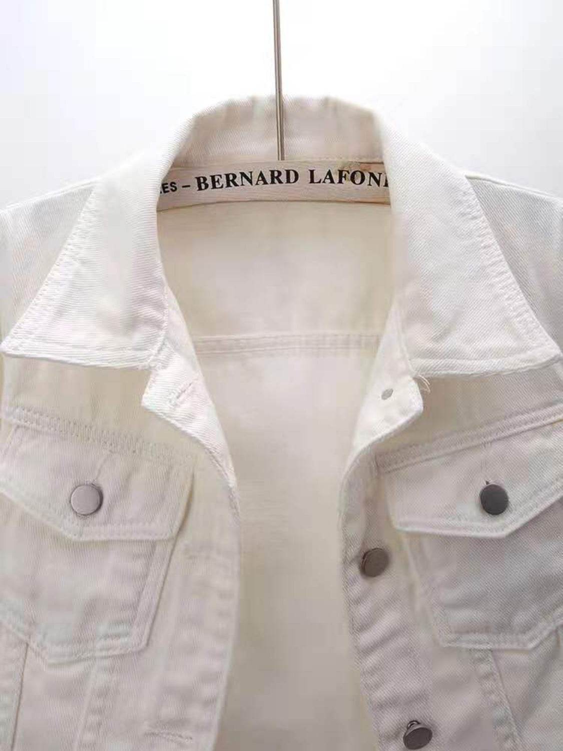 Full Size Cropped Denim Jacket Plus Size - Hovatok