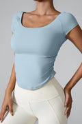Round Neck Short Sleeve Active T-Shirt - Hovatok