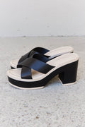 Weeboo Cherish The Moments Contrast Platform Sandals in Black - Hovatok