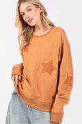SAGE + FIG Star Patch Long Sleeve Sweatshirt - Hovatok