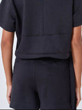Drawstring Solid Color Shorts with Pockets - Hovatok