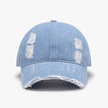 Distressed Adjustable Cotton Baseball Cap - Hovatok