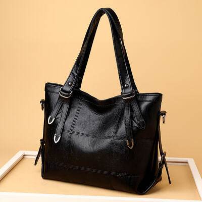 PU Leather Medium Handbag - Hovatok