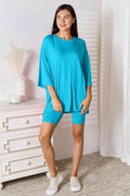 Basic Bae Full Size Soft Rayon Three-Quarter Sleeve Top and Shorts Set - Hovatok