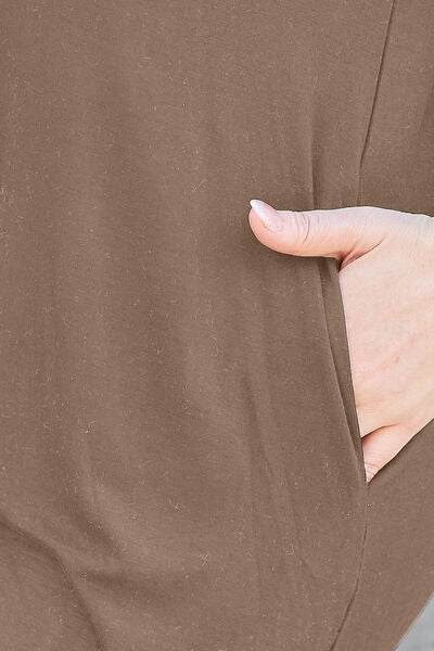 Basic Bae Full Size Round Neck Short Sleeve Dress with Pockets - Hovatok