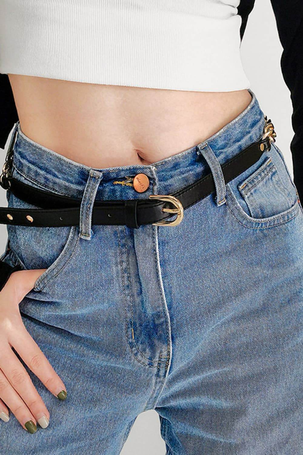 PU Leather Chain Belt - Hovatok