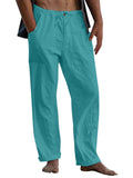 Men's Full Size Drawstring Straight Leg Pants Plus Size - Hovatok