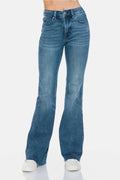 Judy Blue Full Size Tummy Control Cut Hem Flare Jeans - Hovatok