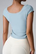 Round Neck Short Sleeve Active T-Shirt - Hovatok