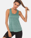 Full Size Scoop Neck Wide Strap Active Tank - Hovatok