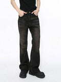 Men's Clean Fit Bootcut Jeans with Pockets - Hovatok