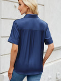 Collared Neck Short Sleeve Shirt - Hovatok