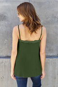 Basic Bae Full Size Lace Trim V-Neck Cami - Hovatok
