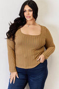 Basic Bae Full Size Ribbed Long Sleeve T-Shirt - Hovatok