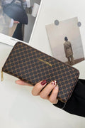 PU Leather Plaid Wallet - Hovatok